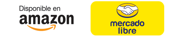 Logotipo Disponible en amazon y mercado libre